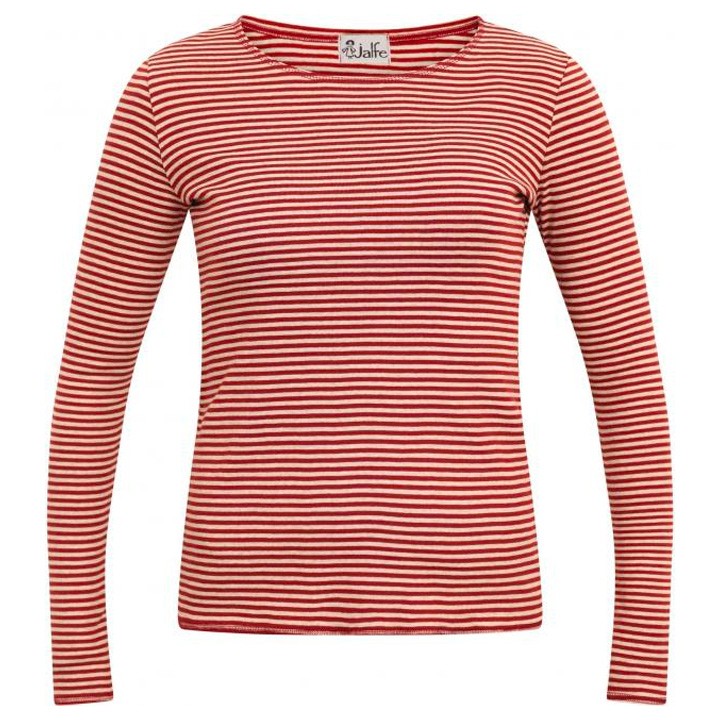 Langarm-Shirt geringelt in Rot von Jalfe